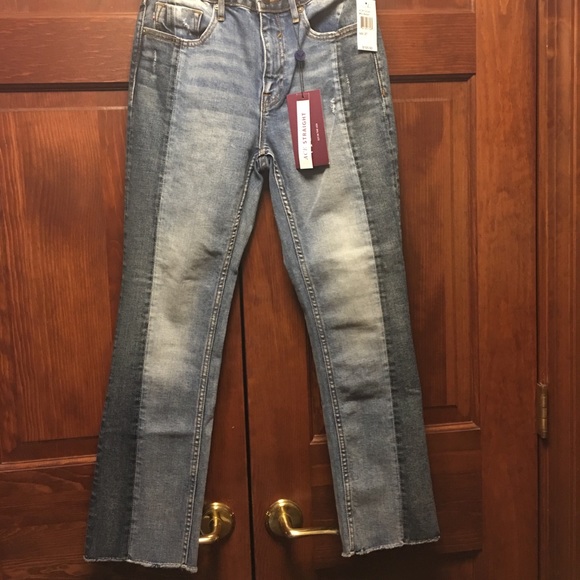 NWT Vigoss Straight Ace Two-Tone High Rise Jeans - Picture 3 of 8